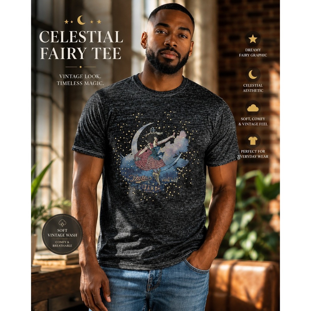 Miller High Life Angry Minnow Celestial Fairy Graphic Tee Shirt